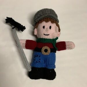 Hand Knit Stuffed Chimney Sweep